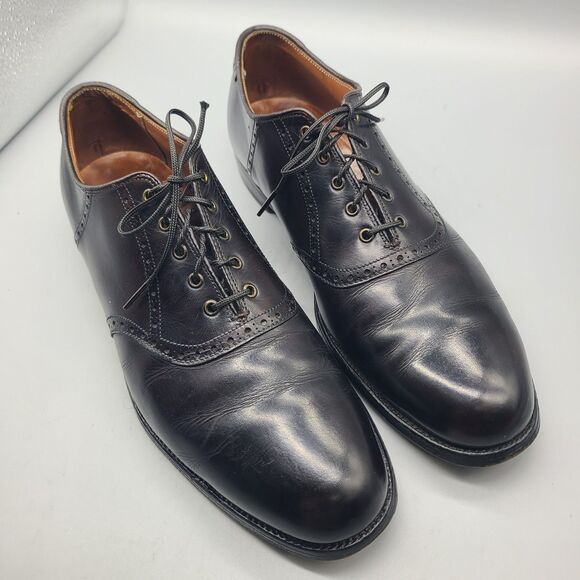 Alden 996 Oxford Mens Shoes Black Leather  brogue lace-up Made USA sz 9.5 B main image 15